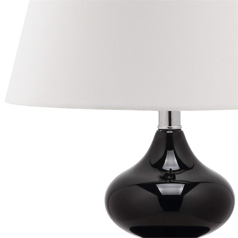 Safavieh Eva Double Gourd Glass Lamp (Set Of 2) in Black