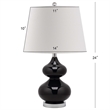 Safavieh Eva Double Gourd Glass Lamp (Set Of 2) in Black