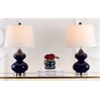 Safavieh Eva Double Gourd Glass Lamp (Set Of 2) in Pearl Grey