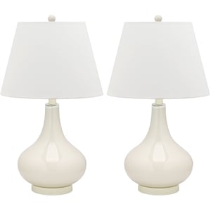 Safavieh Amy Gourd Glass Lamp (Set Of 2) in White