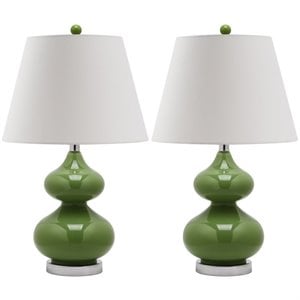 safavieh eva double gourd glass lamp (set of 2)