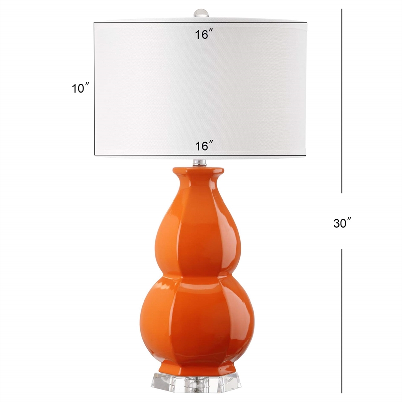 Safavieh Juniper Table Lamp in Orange