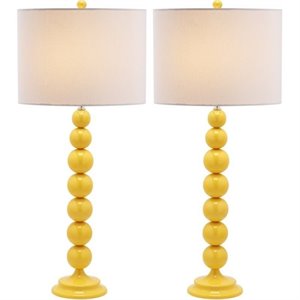 Safavieh Jenna Stacked Ball Lamp (Set Of 2) in Yellow