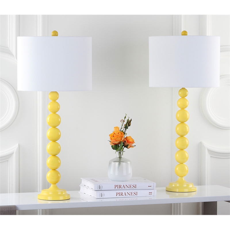 Safavieh Jenna Stacked Ball Lamp (Set Of 2) in Yellow