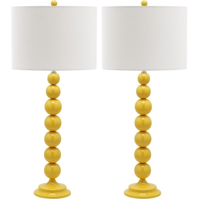 Safavieh Jenna Stacked Ball Lamp (Set Of 2) in Yellow