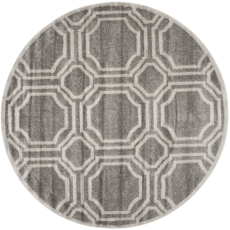 Safavieh Amherst Grey Indoor Outdoor Rug - Round 5'