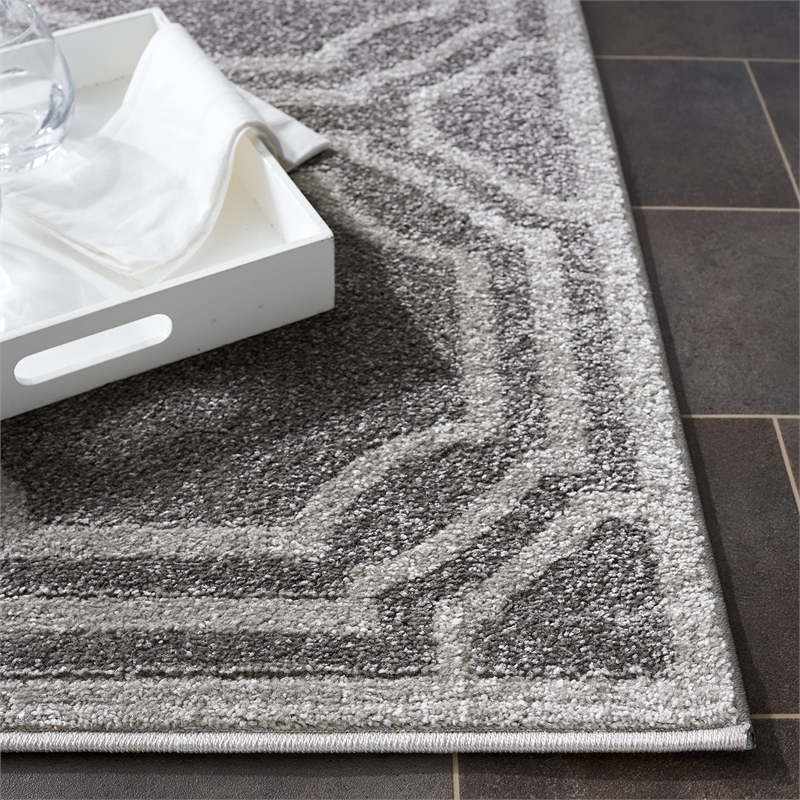 Safavieh Amherst Grey Indoor Outdoor Rug - Square 5'