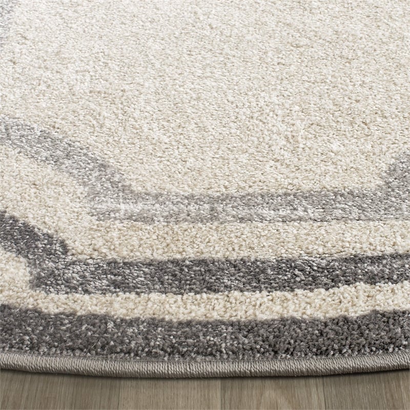 Safavieh Amherst Ivory Indoor Outdoor Rug - Round 5'