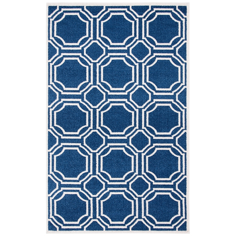 Safavieh Amherst Navy Indoor Outdoor Rug - 5' x 8'