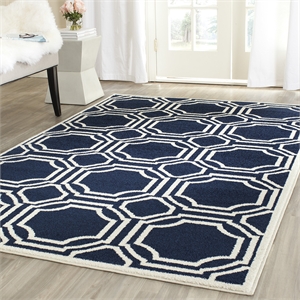Safavieh Amherst Navy Indoor Outdoor Rug - Runner 2'6&quot x 4'