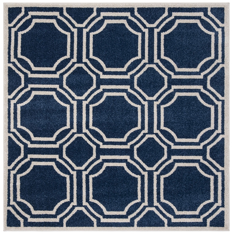 Safavieh Amherst Navy Indoor Outdoor Rug - Square 5'