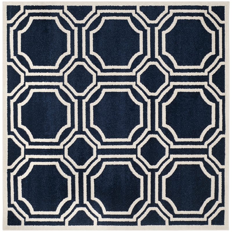 Safavieh Amherst Navy Indoor Outdoor Rug - Square 7'