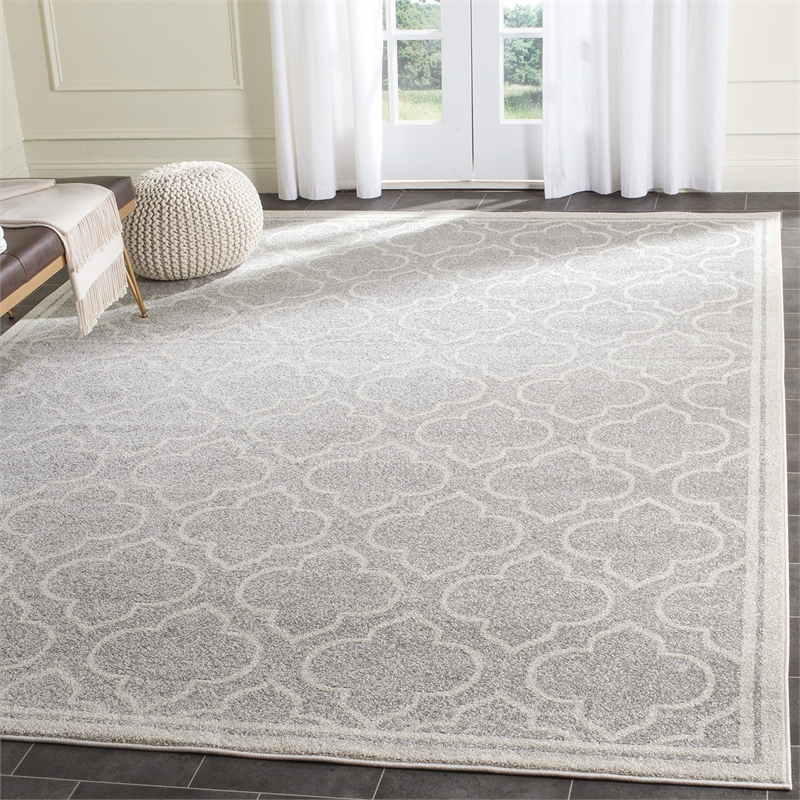 Safavieh Amherst Light Grey Indoor Outdoor Rug - 8' x 10'