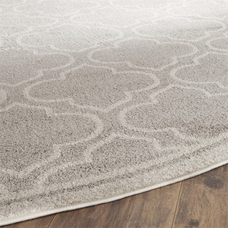 Safavieh Amherst Light Grey Indoor Outdoor Rug - Round 5'