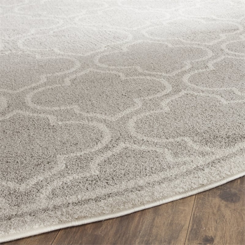 Safavieh Amherst Light Grey Indoor Outdoor Rug - Round 5'