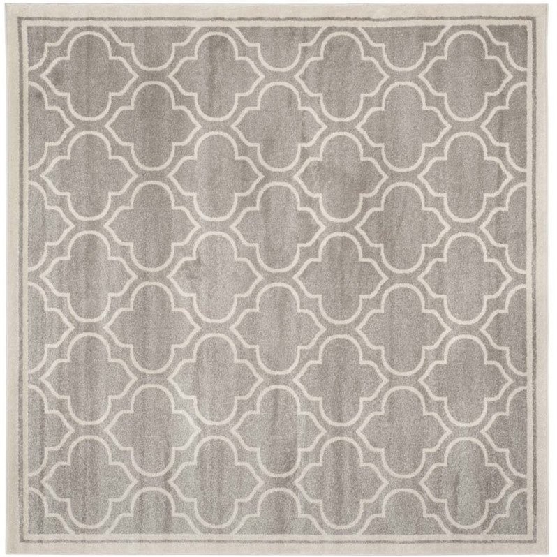 Safavieh Amherst Light Grey Indoor Outdoor Rug Square 7
