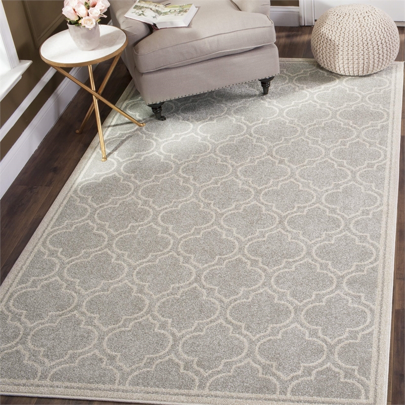 Safavieh Amherst Light Grey Indoor Outdoor Rug - Square 9'