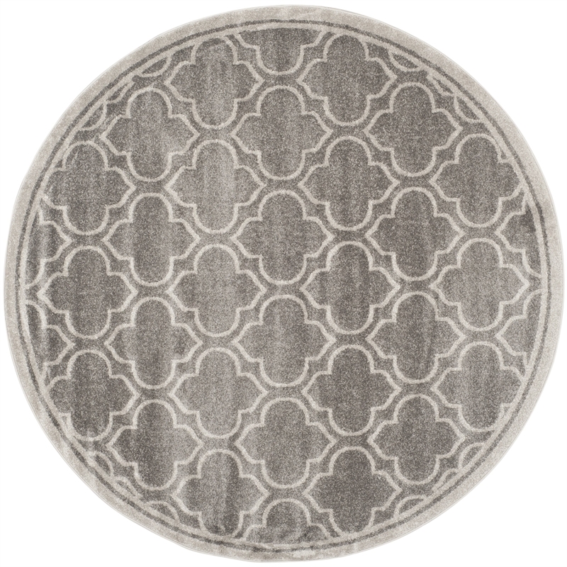 Safavieh Amherst Grey Indoor Outdoor Rug - Round 5'