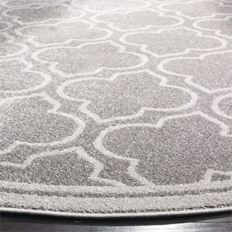 Safavieh Amherst Grey Indoor Outdoor Rug - Round 7'