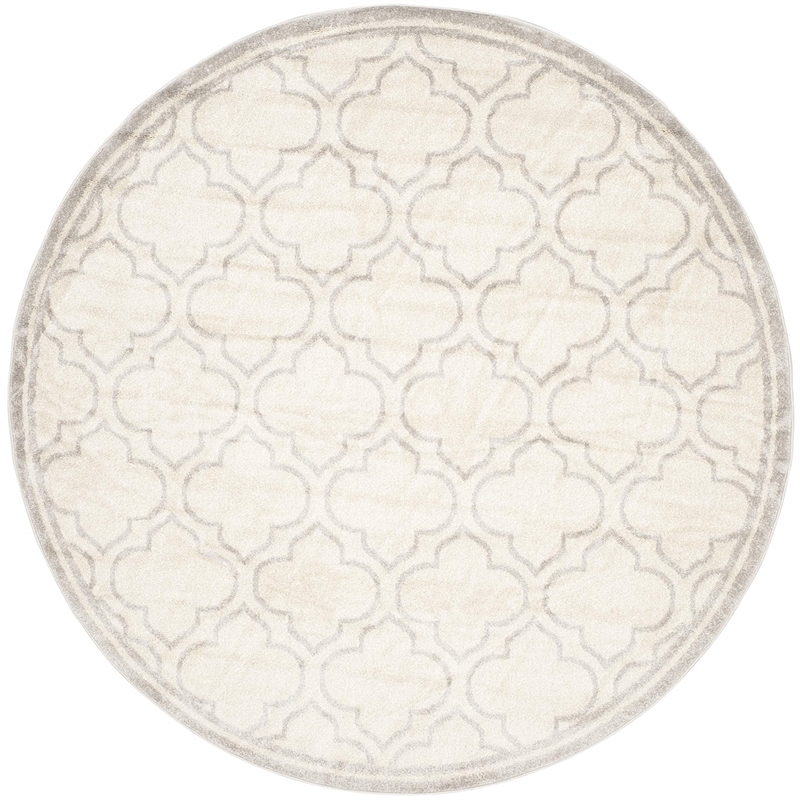 Safavieh Amherst Ivory Indoor Outdoor Rug - Round 7'