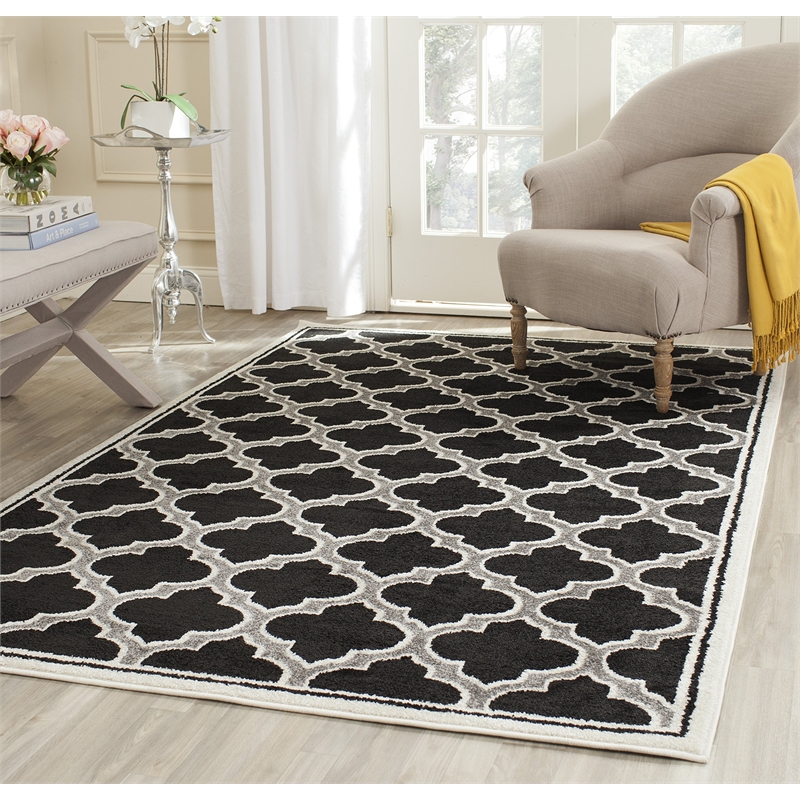 Safavieh Amherst Anthracite Indoor Outdoor Rug - 4' x 6'