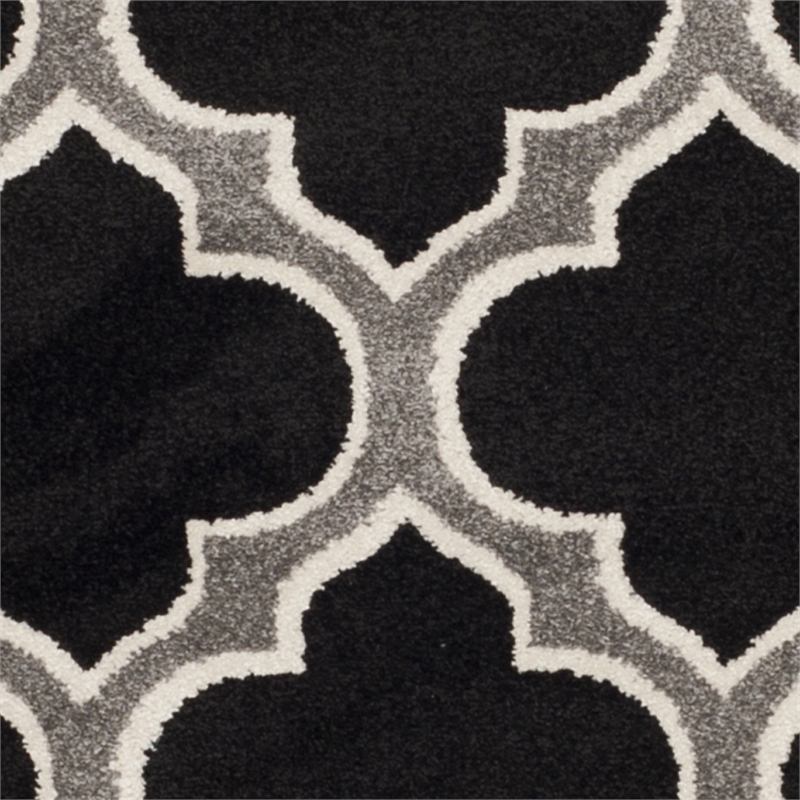 Safavieh Amherst Anthracite Indoor Outdoor Rug - Round 7'