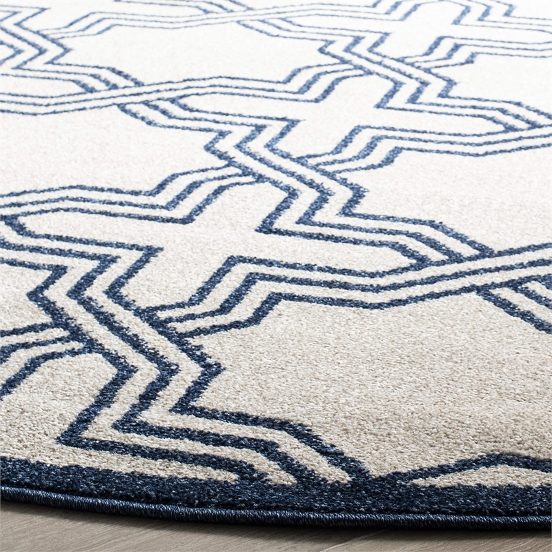 Safavieh Amherst Ivory Indoor Outdoor Rug - Round 7'