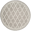 Safavieh Amherst Dark Grey Indoor Outdoor Rug - Round 7'