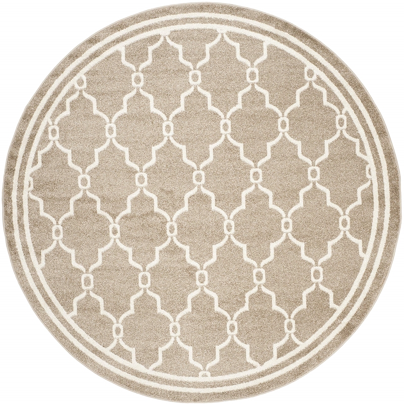 Safavieh Amherst Wheat Indoor Outdoor Rug - Round 7'