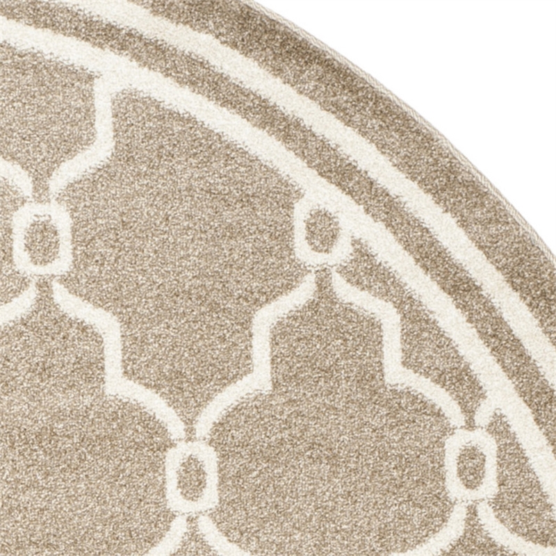 Safavieh Amherst Wheat Indoor Outdoor Rug - Round 7'