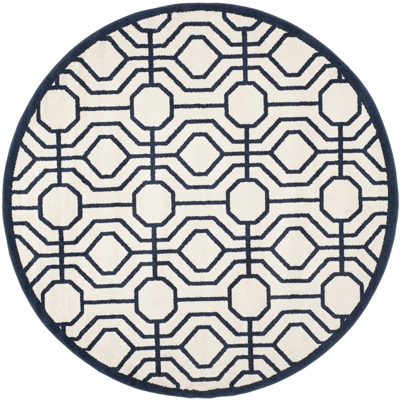 Safavieh Amherst Ivory Indoor Outdoor Rug - Round 7'