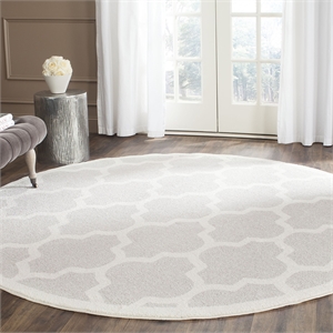Safavieh Amherst Light Grey Indoor Outdoor Rug - Round 7'