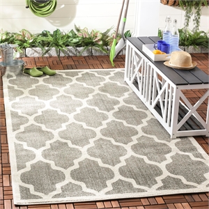 Safavieh Amherst Dark Grey Indoor Outdoor Rug - 5' x 8'