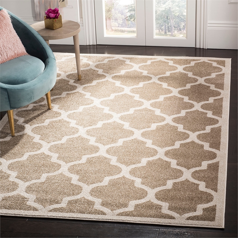 Safavieh Amherst Dark Grey Indoor Outdoor Rug - Round 5'