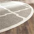 Safavieh Amherst Dark Grey Indoor Outdoor Rug - Round 7'
