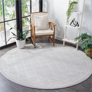 Safavieh Amherst Light Grey Indoor Outdoor Rug - Round 7'