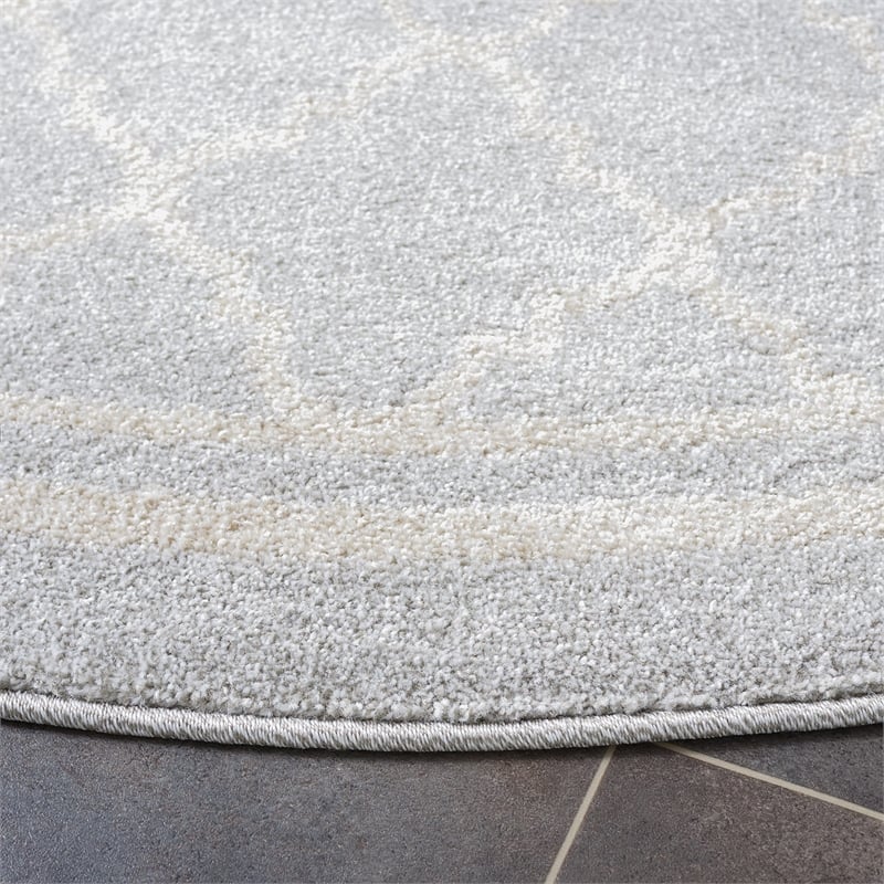 Safavieh Amherst Light Grey Indoor Outdoor Rug - Round 7'