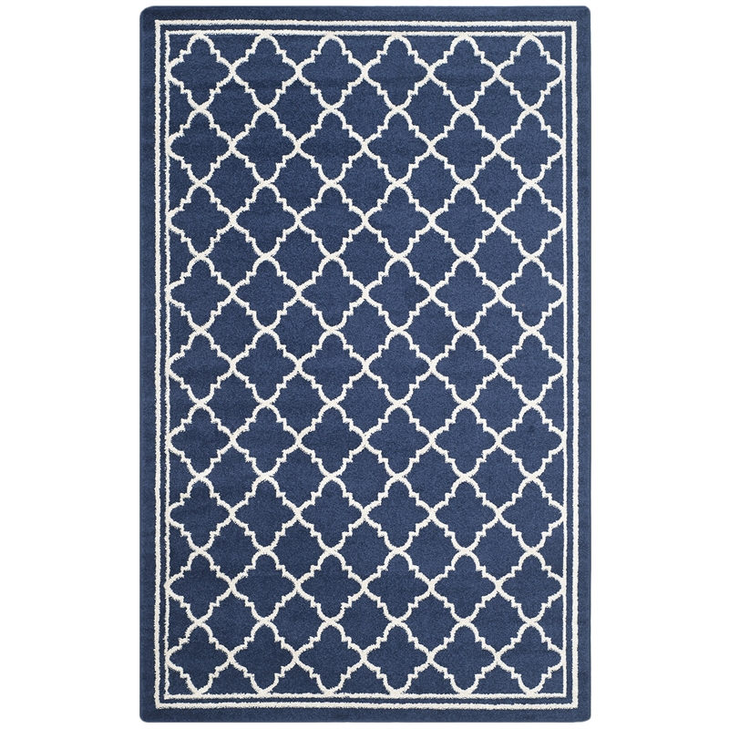 Safavieh Amherst Navy Indoor Outdoor Rug - 6' x 9'