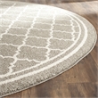 Safavieh Amherst Dark Grey Indoor Outdoor Rug - Round 5'