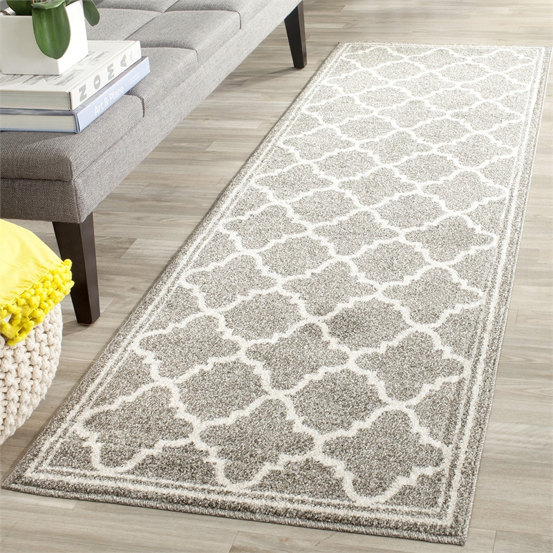 Safavieh Amherst Dark Grey Indoor Outdoor Rug - Runner 2'3
