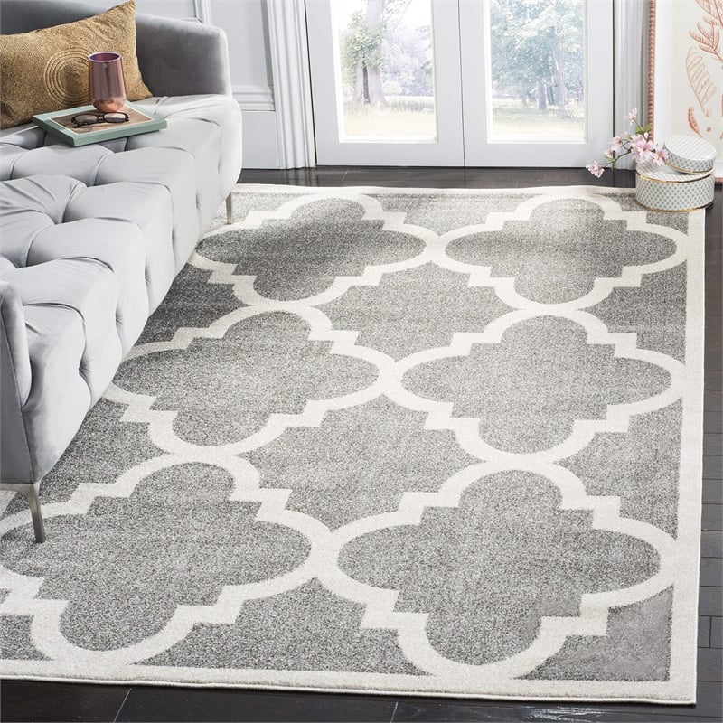 Safavieh Amherst Dark Grey Indoor Outdoor Rug - 6' x 9'