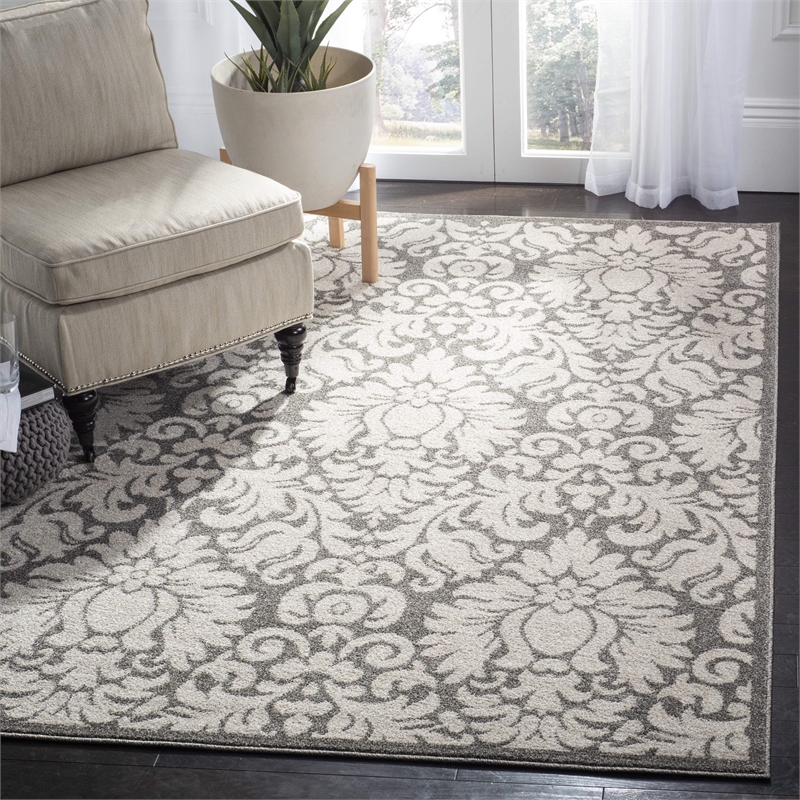 Safavieh Amherst Dark Grey Indoor Outdoor Rug - 6' x 9'