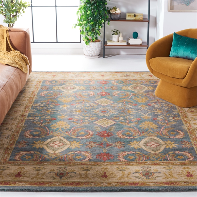 Safavieh Anatolia Light Blue Traditional Rug - 11' x 15'