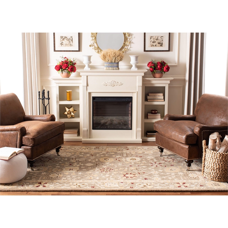 Safavieh Anatolia Grey Blue Traditional Rug - 4' x 6'