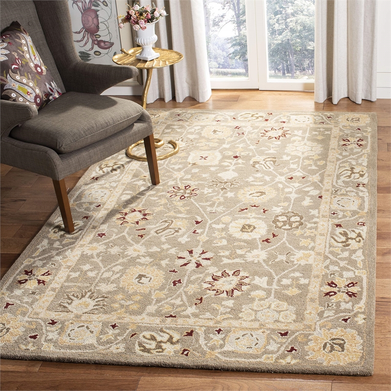 Safavieh Anatolia Grey Blue Traditional Rug - 6' x 9'