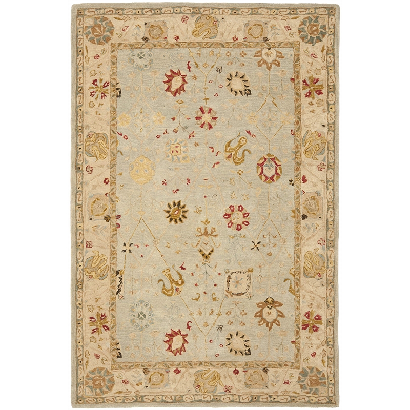 Safavieh Anatolia Grey Blue Traditional Rug - 4' x 6'