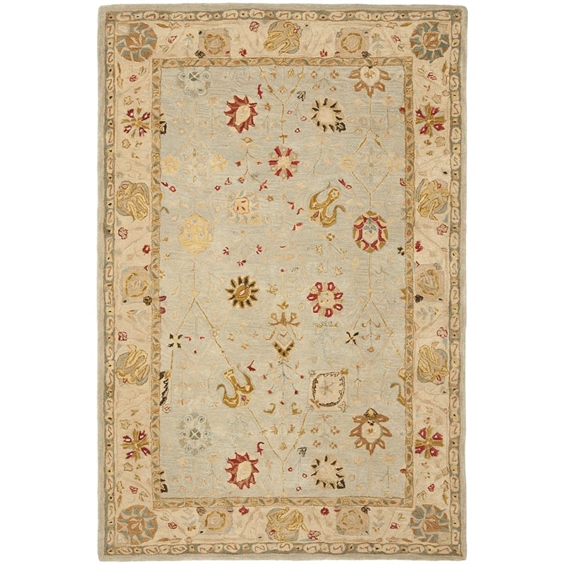 Safavieh Anatolia Grey Blue Traditional Rug - 6' x 9'