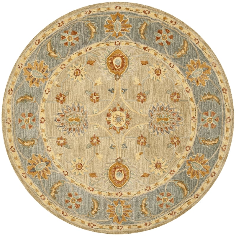 Safavieh Anatolia Taupe Traditional Rug - Round 6'