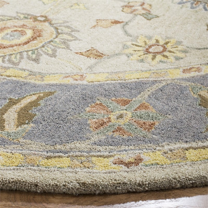 Safavieh Anatolia Taupe Traditional Rug - Round 6'