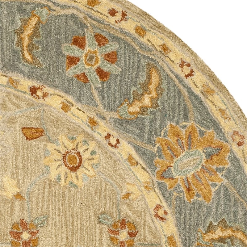 Safavieh Anatolia Taupe Traditional Rug - Round 6'